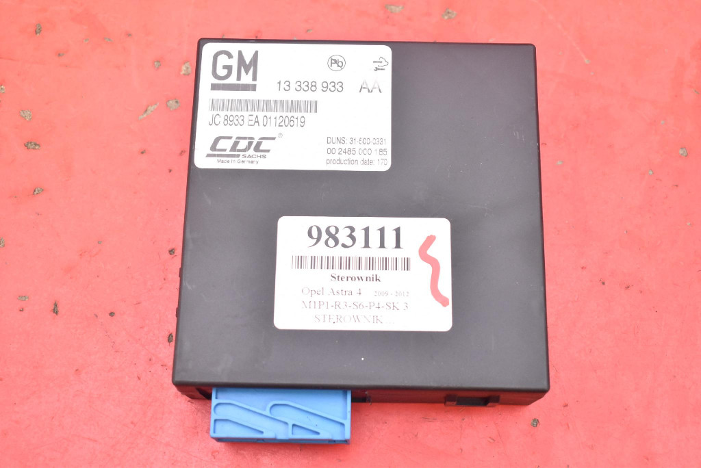 control unit module springing IDS 13338933 AA OPEL ASTRA 4 IV J 5D HB 09-12