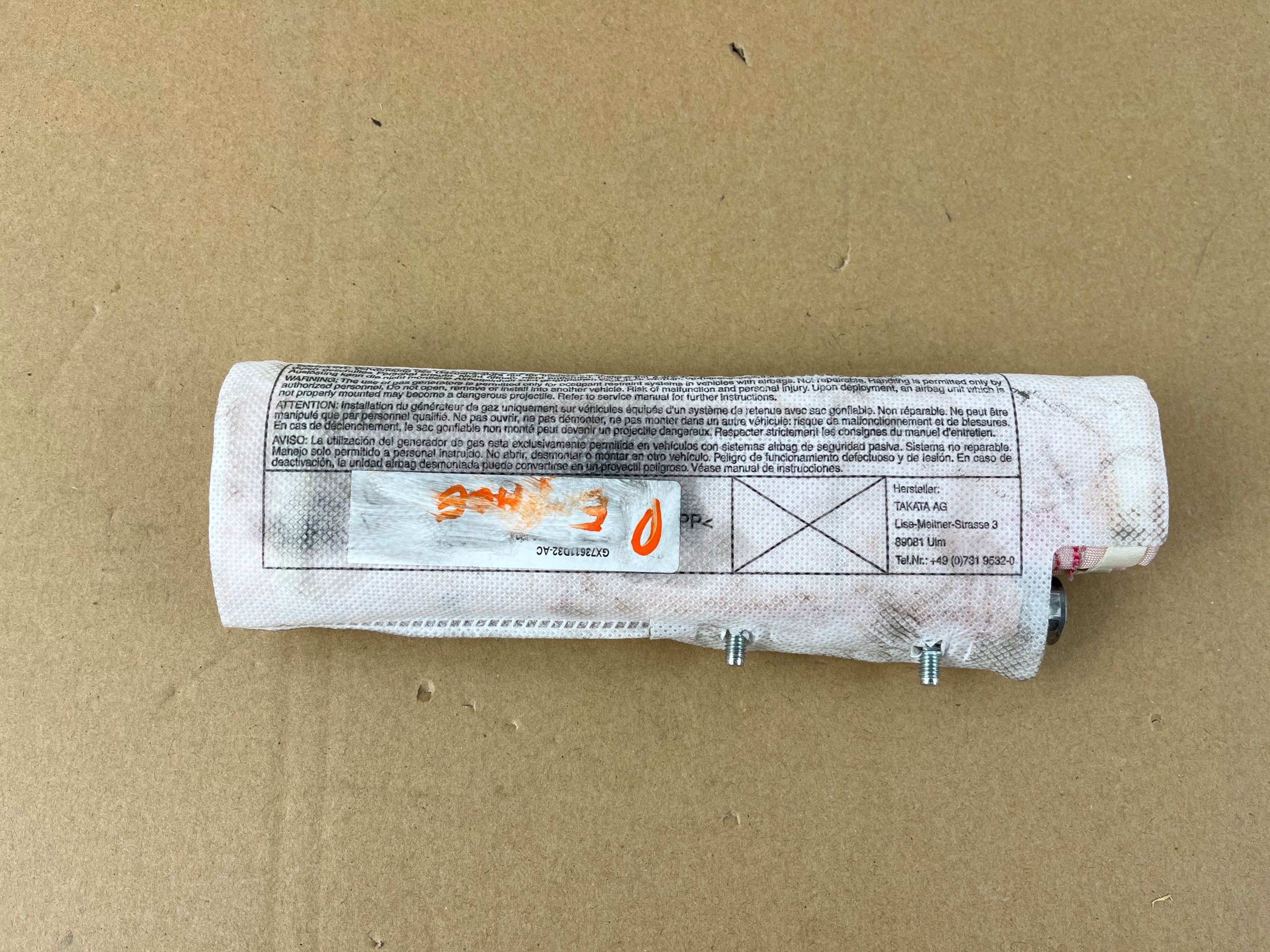 seat airbag airbag right JAGUAR E-PACE X540 GX73611D32-AC
