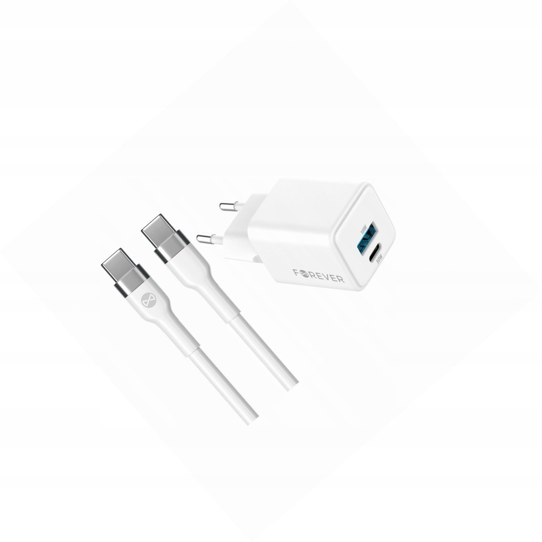 Szybka ładowarka GaN 30W Usb i Usb-c z kablem do Oppo Reno 7 5G (Global)