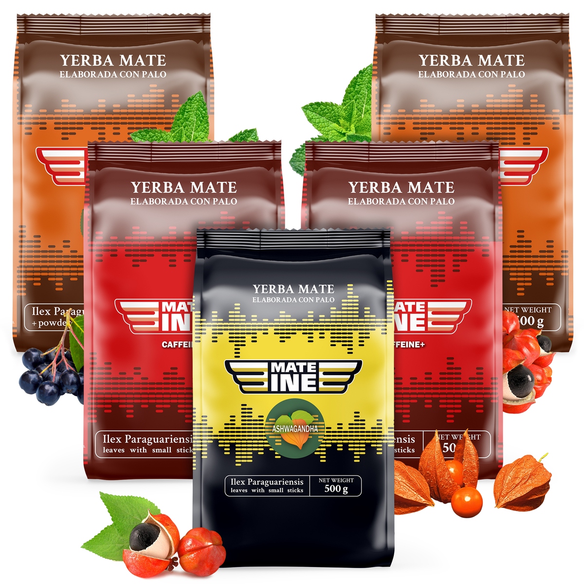 Yerba Mate Moc MateIne Guarana Energie Ashwaganda MIX 2,5kg
