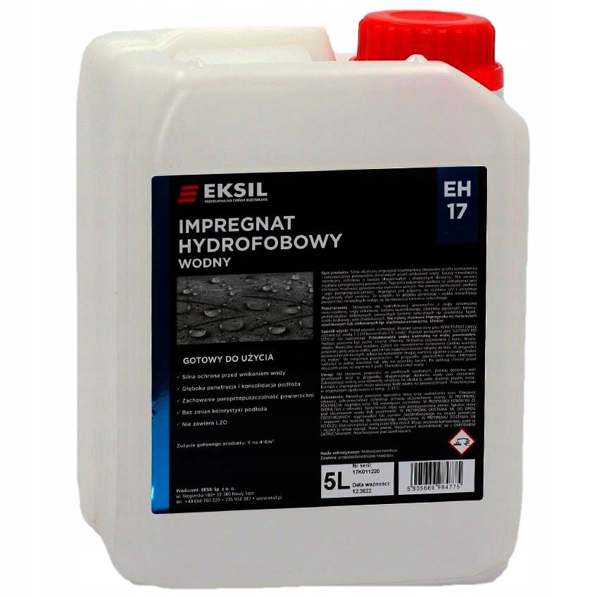 

Impregnat Silanowy Budowlany Hydrofobowy 5L