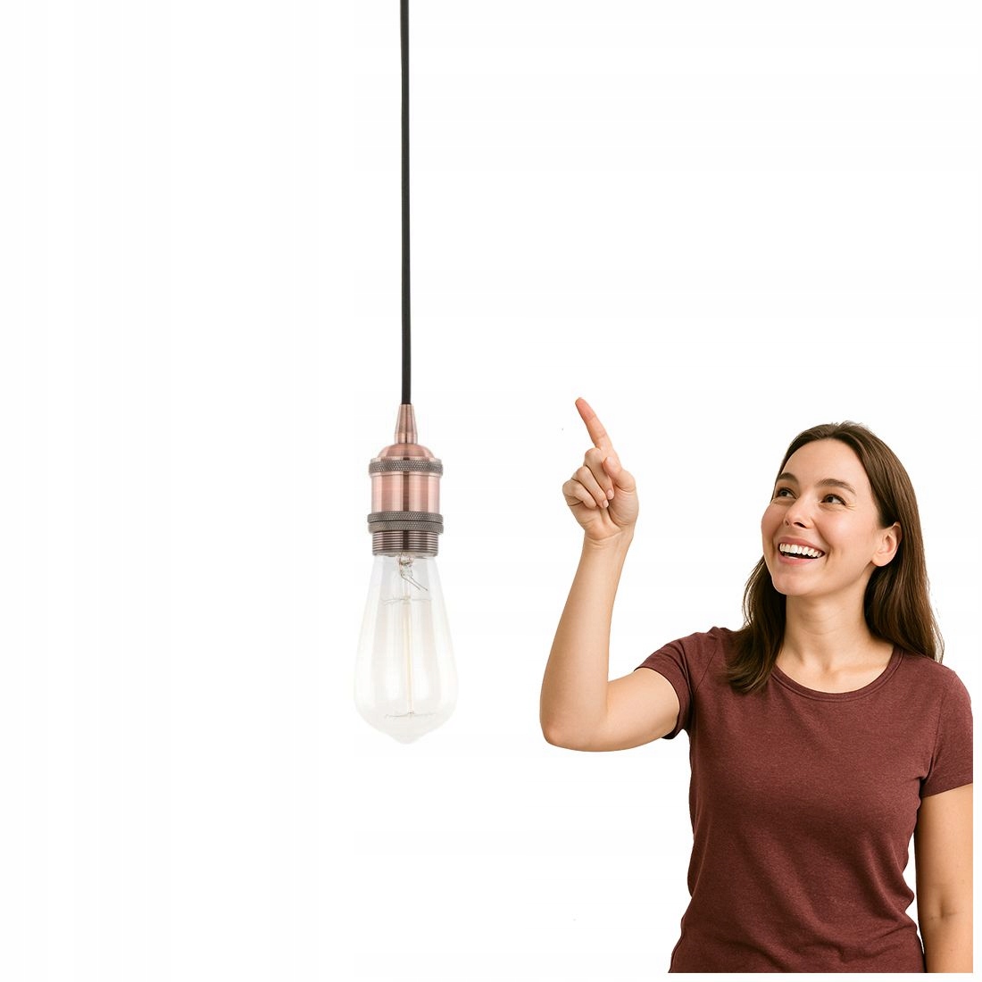 Závěsná lampa Classo DS-M-034 Red Copper Italux