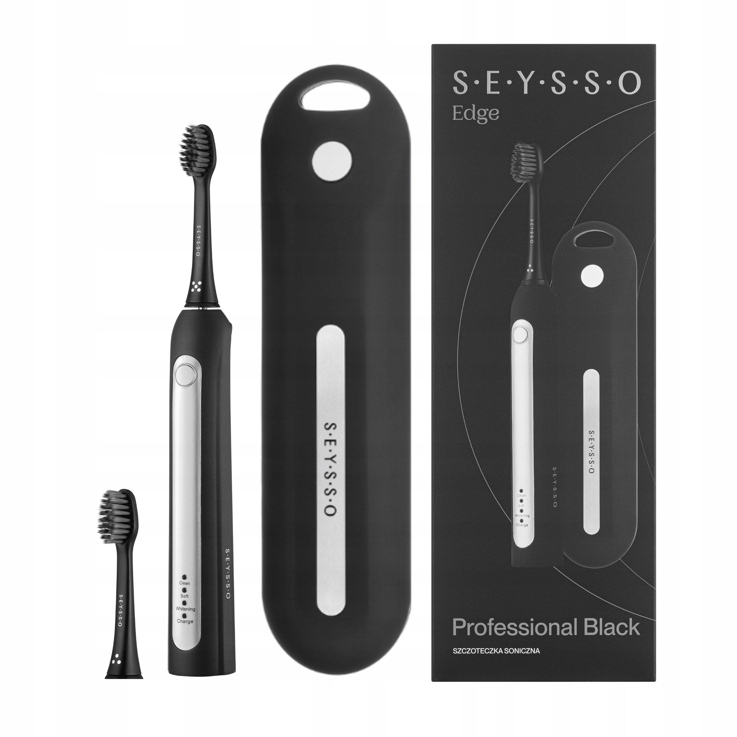 Szczoteczka soniczna Seysso Edge Professional z etui ładowarką wodoodporna