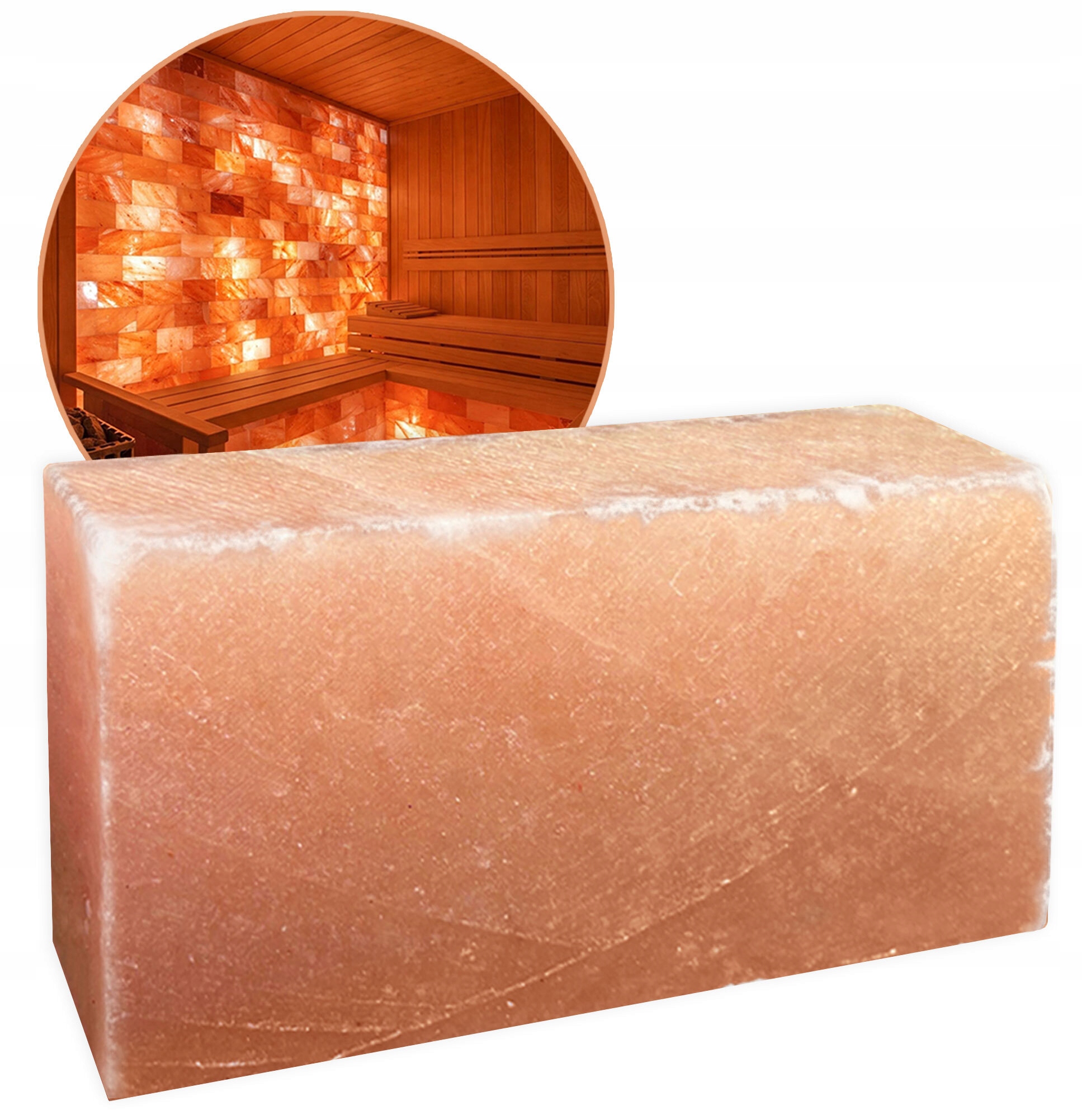 Cegła Solna Himalajska Blok Do Groty Solnej Sauny 20x10x2,5 cm