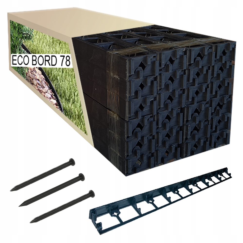 

Eko Obrzeże Trawnikowe 78MM X 1M Bord 3 Szpile
