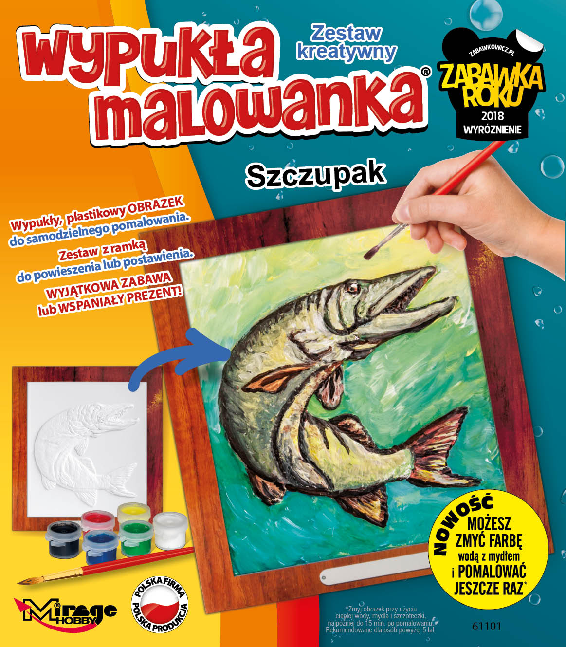 

Wypukła Malowanka Ryba Szczupak Zestaw Kreatywny