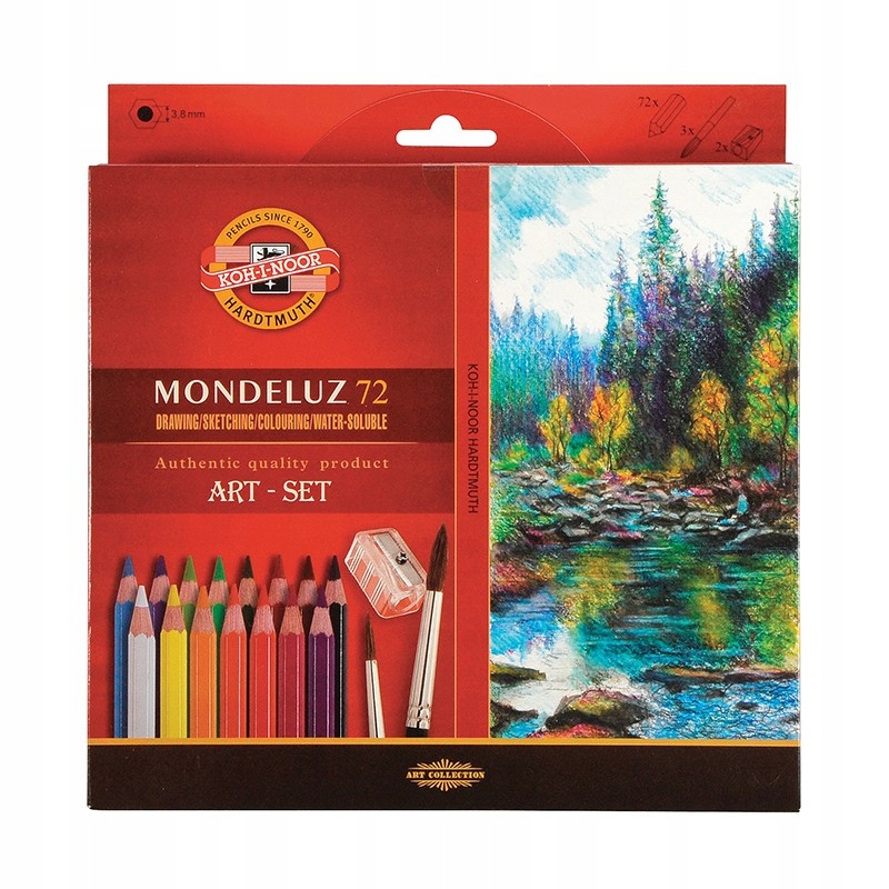 Pastelky akvarelové Mondeluz Koh-I-Noor 72 ks
