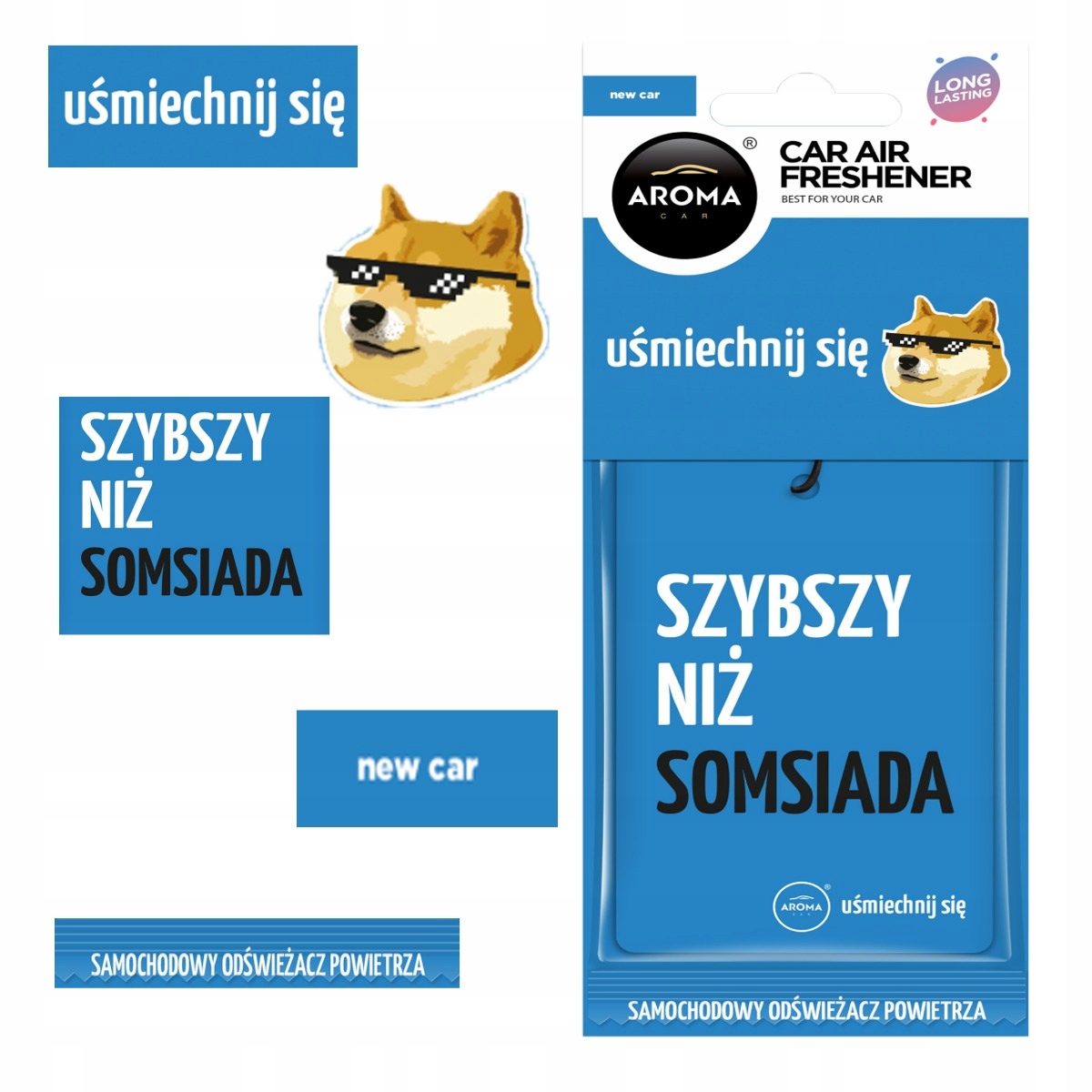 

Zapach Samochodowy New Car Car Let's Smile Aroma
