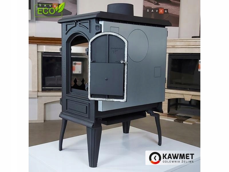 Piec wolnostojący KAWMET Premium SELENA S14 ECO Materiał żeliwny