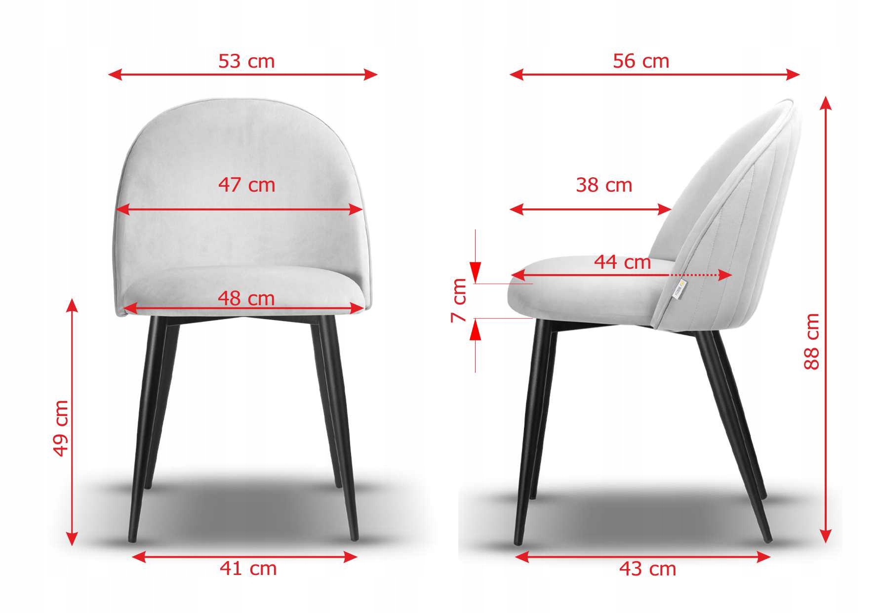 krzesło tapicerowane JAZZ granatowy noga czarna Marka Fajne Krzesła