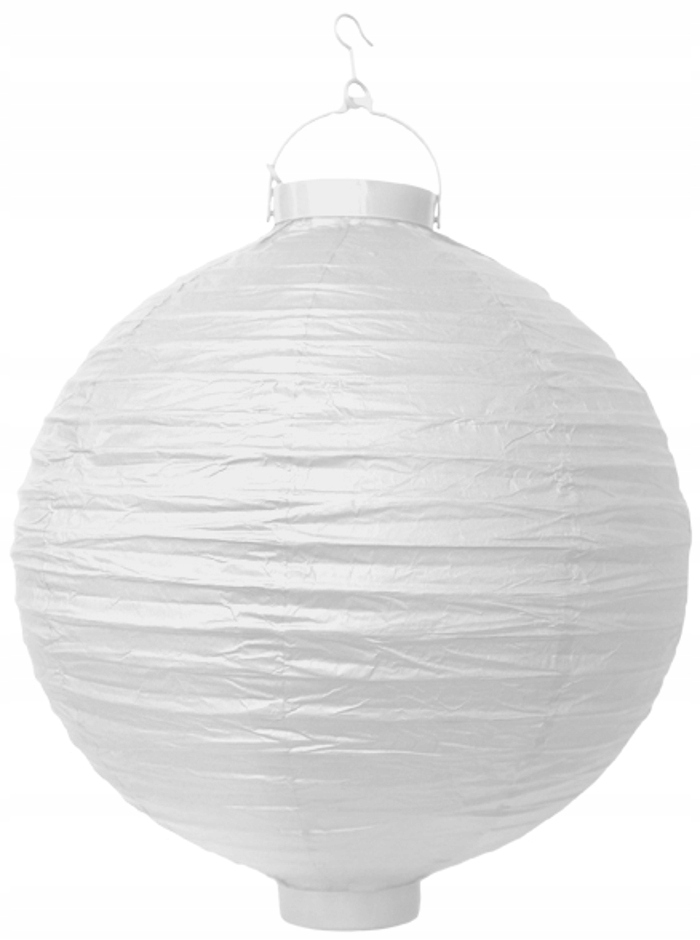 

Lampion Papierowy Ogrodowy Z Żarówką Led 30CM Biel
