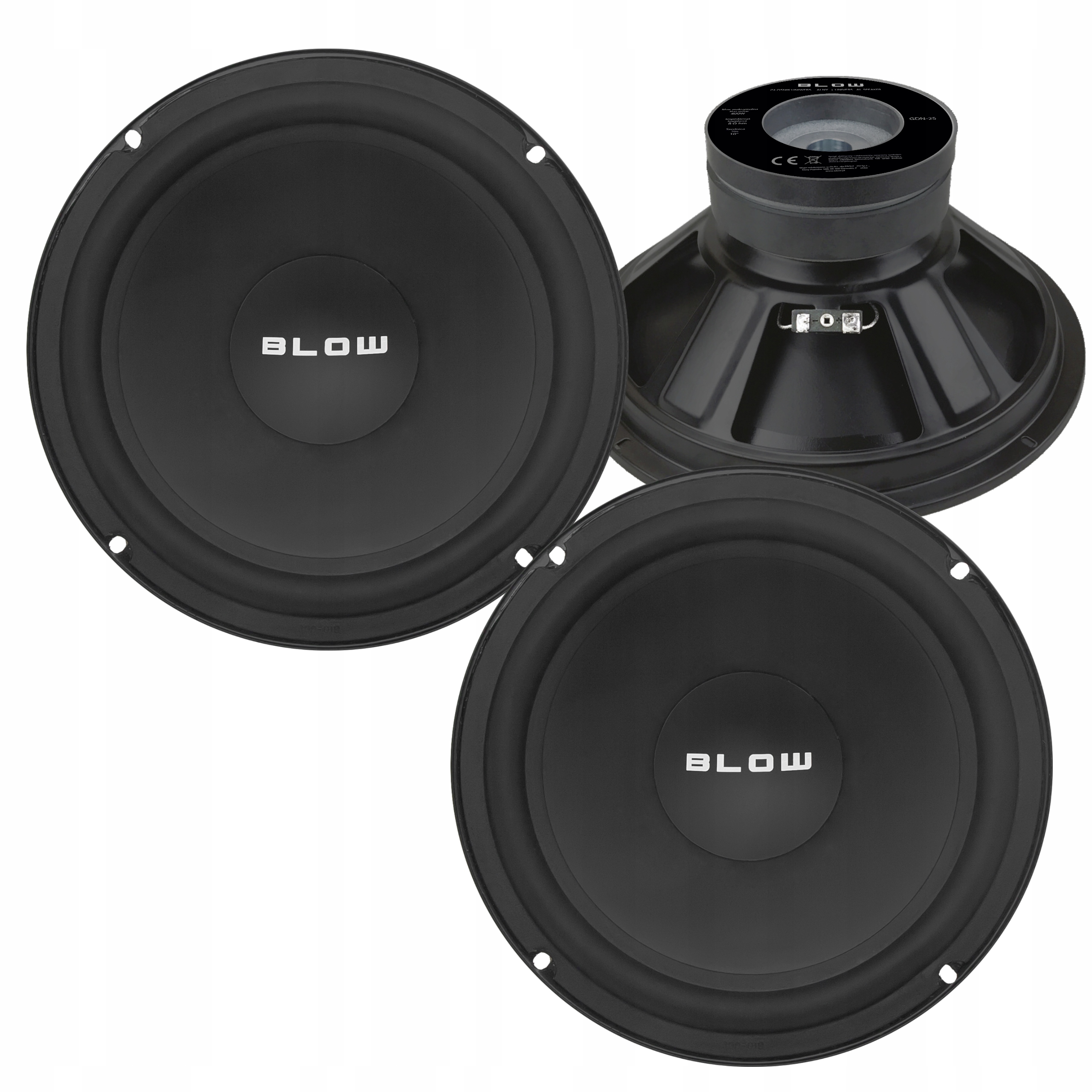 2x Basový Reproduktor Woofer 400W 250mm 25CM Basový Jednocestný GDN25