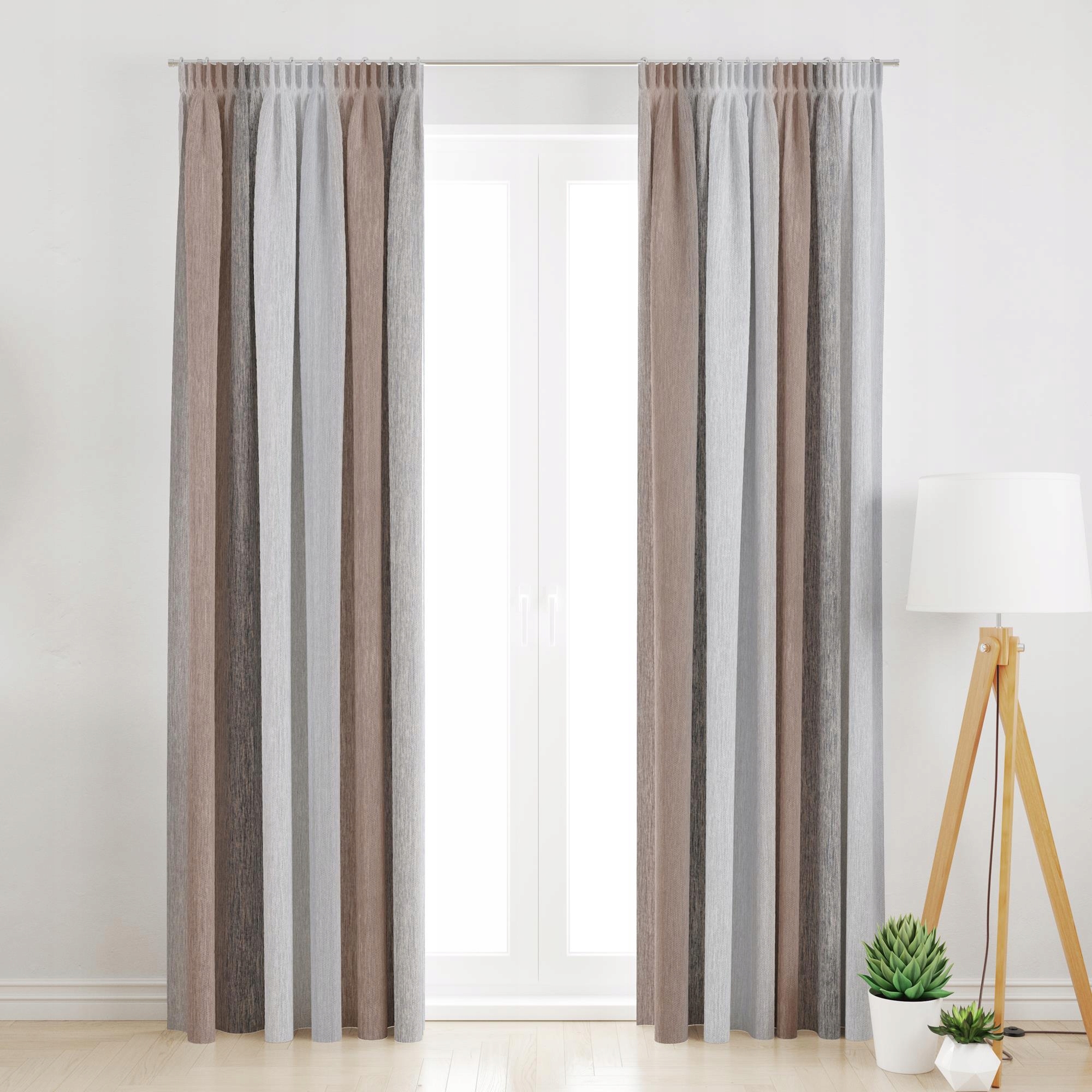 

Zasłona Na Taśmie W Brązowe Ombre 145x170