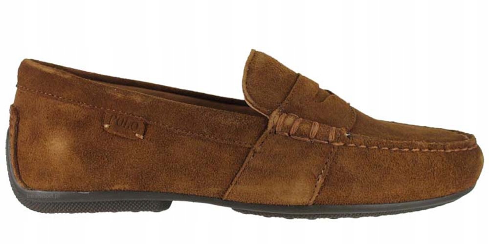 Pánské mokasíny Ralph Lauren Reynold-slip-on hnědé kožené semišové 41