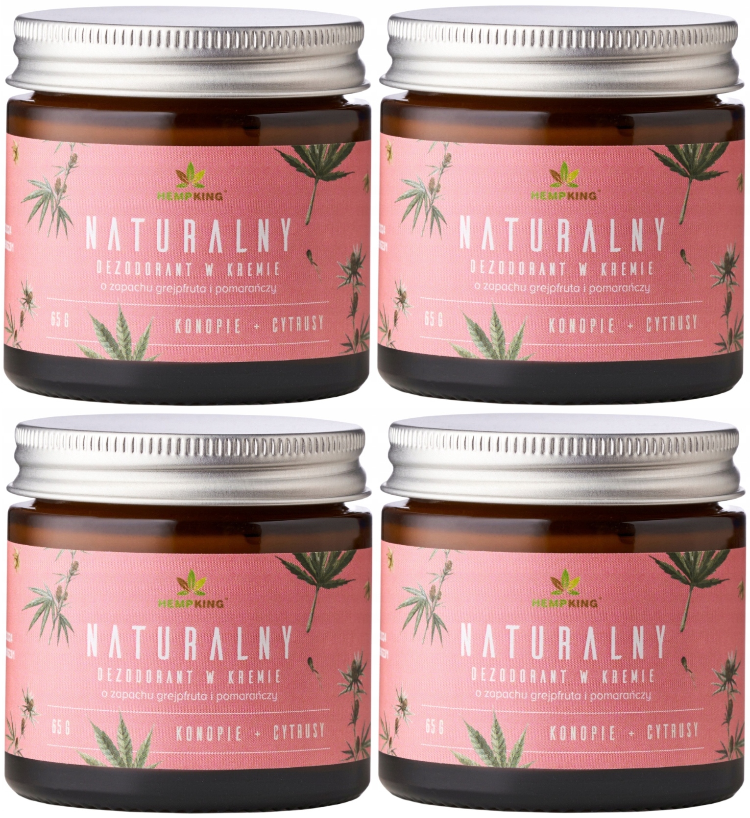 4x Biowen Přírodní krémový deodorant s vůní grapefruitu a pomeranče