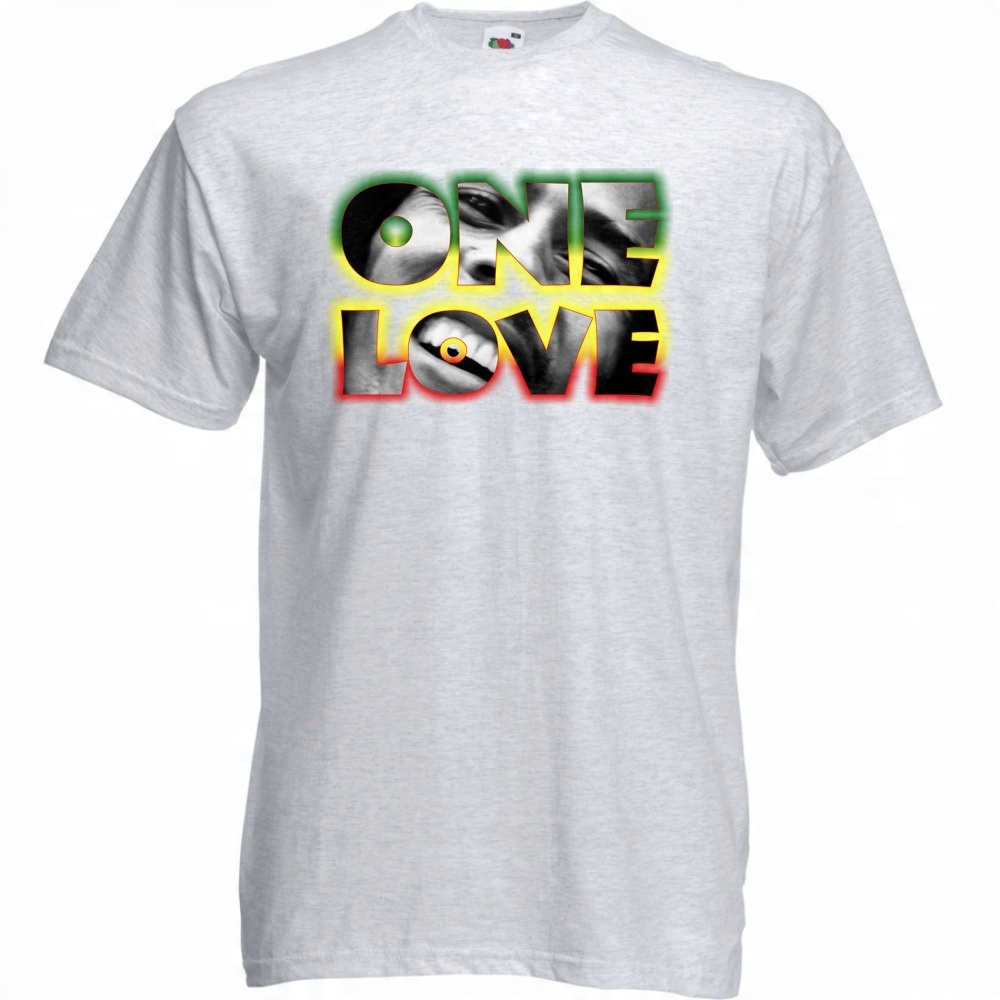 

Koszulka reagge one love Marley nadruk XXL ash sza
