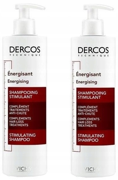 2x Vichy Dercos Energising Szampon przeciw wypadaniu włosów 400 ml