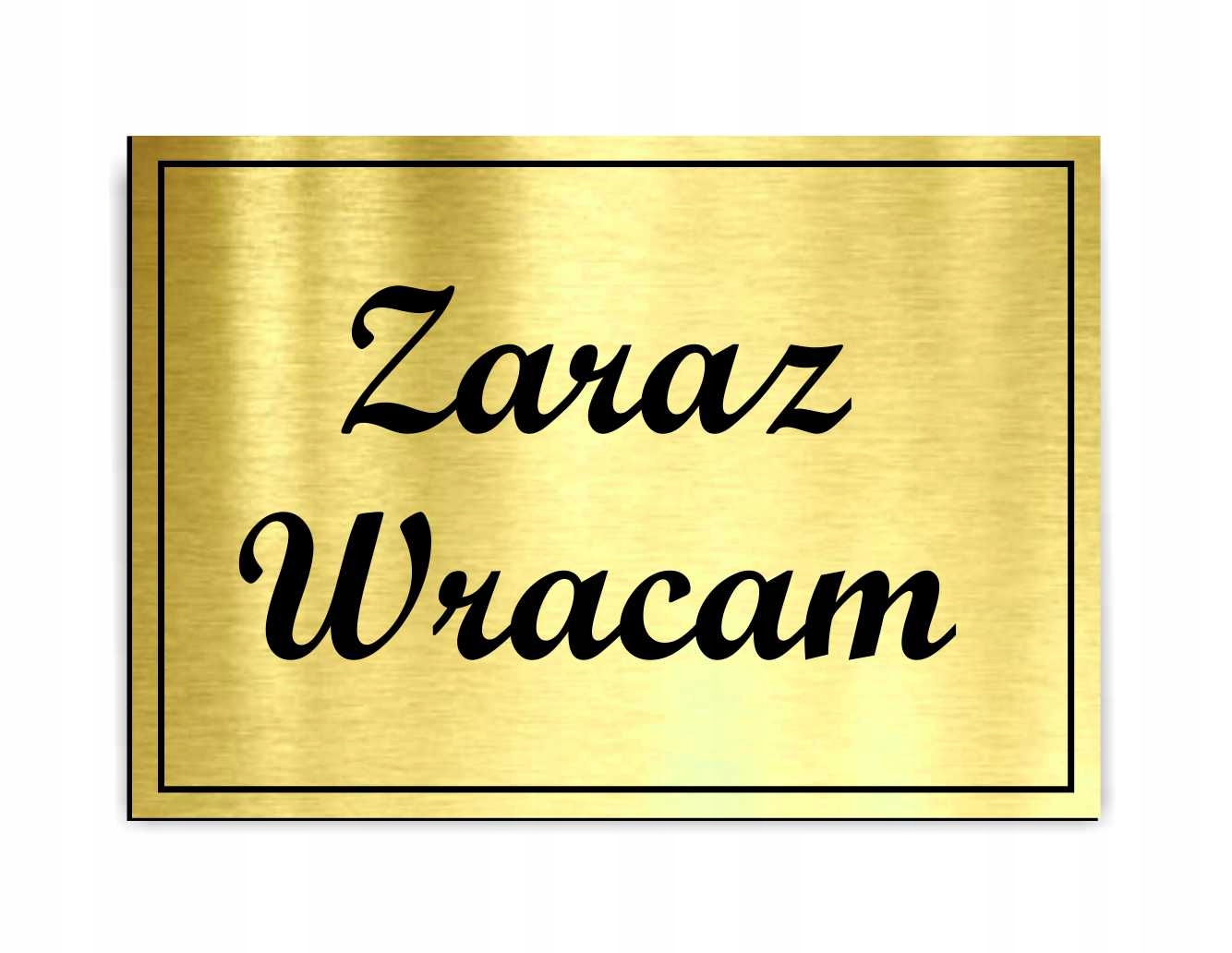 TABLICZKA Zaraz wracam Godziny Otwarcia dwustr. A5 Kod producenta 00012