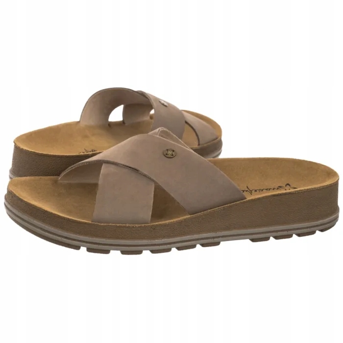 Kožené dámské boty Nazouváky Maciejka Béžová P7504-04/00-0 Béžová