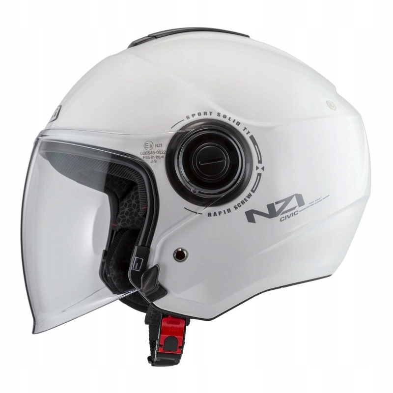 Motocyklová prilba Nzi CIVIC Solid White biela Darčeky