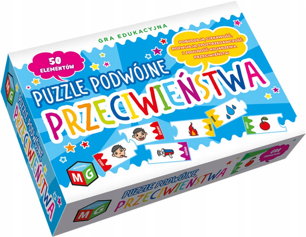 GRA EDUKACYJNA PUZZLE PODWÓJNE PRZECIWIEŃSTWA Multigra