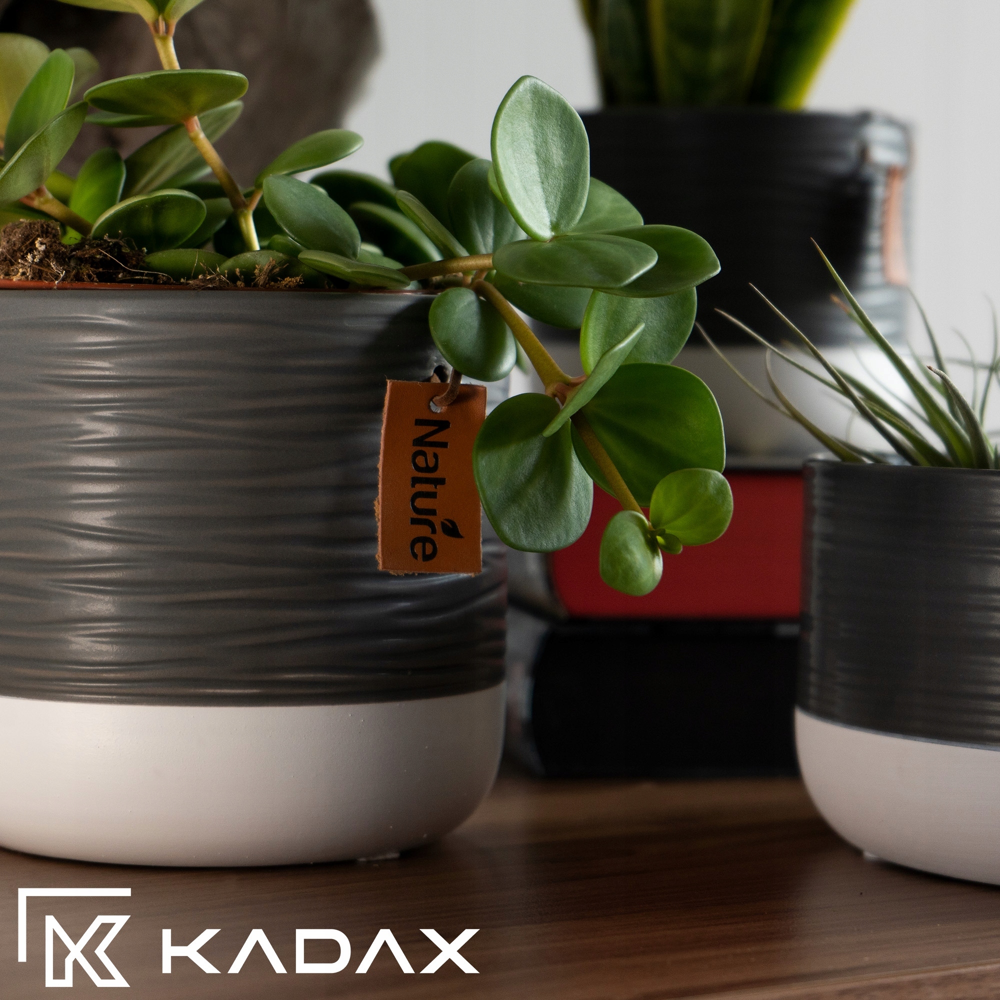 DONICZKA CERAMICZNA 17x9cm OSŁONKA SZARA Szerokość produktu 17 cm