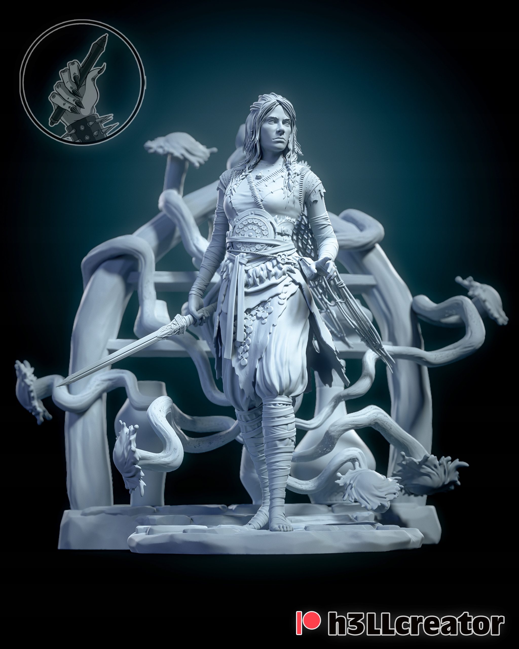 Figurka Freya God of War H3ll Creator 3D tisk 14K Dárek