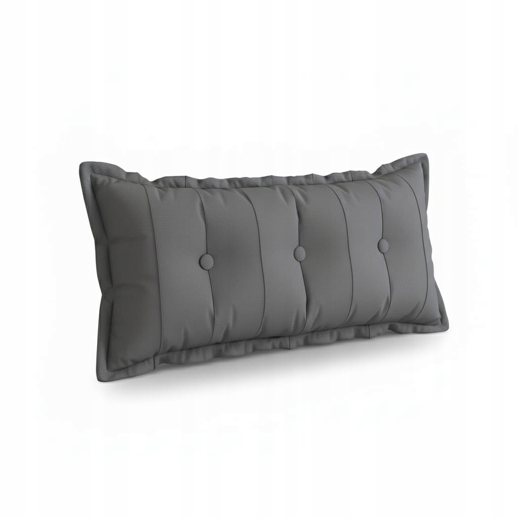 Obdélníková Polštář na opěradlo zad Bavlna Šedá 140 cm