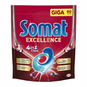 Levně Somat Excellence 4 v 1 Caps Kapsle na mytí nádobí v myčkách nádobí 1140 g (6