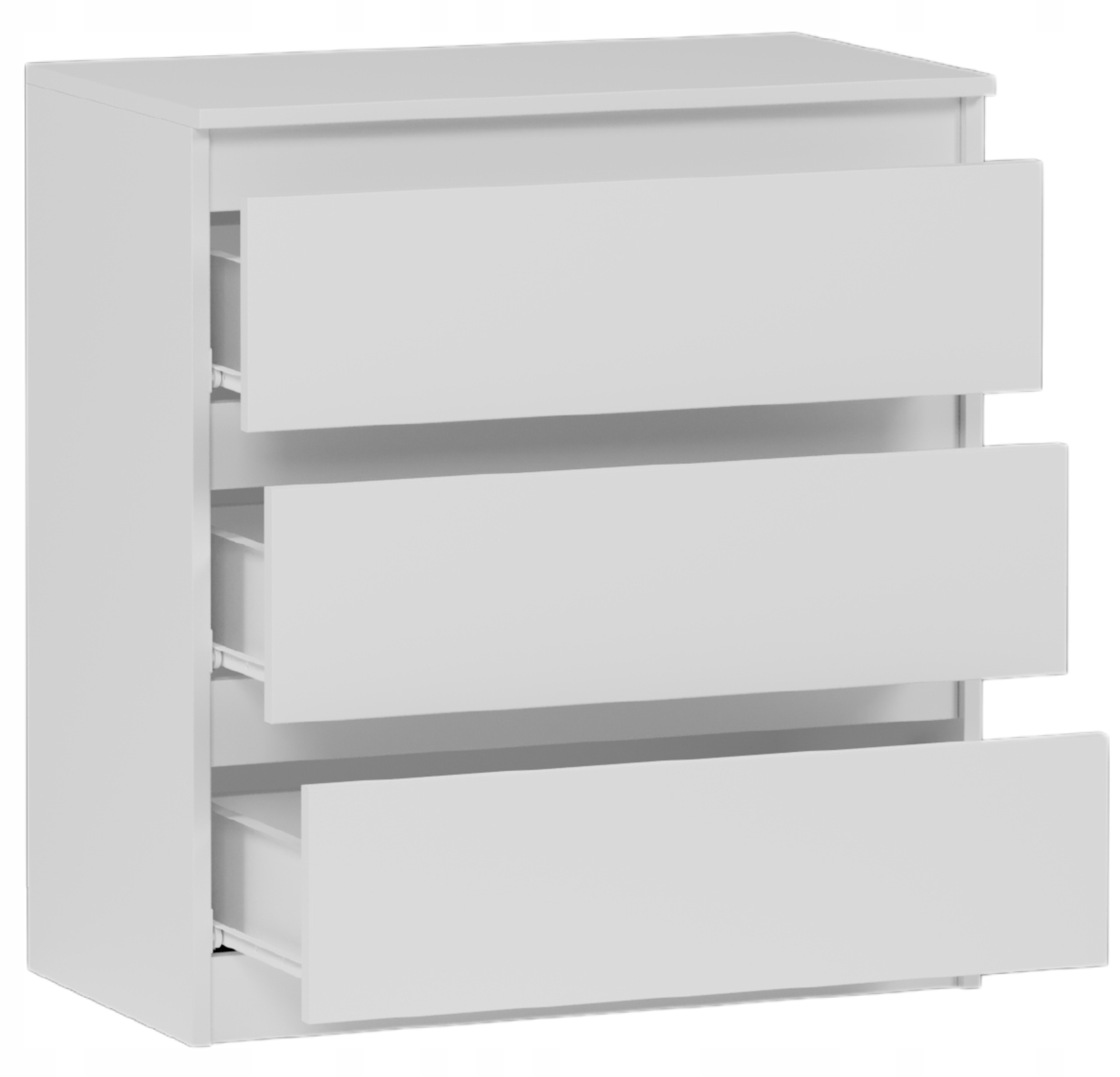 Modna DUŻA KOMODA 3 SZUFLAD SZAFKA Biała PL R-3