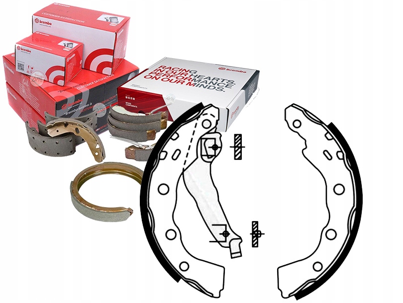 SZCZĘKI HAMULCOWE MITSUBISHI CARISMA SPACE STAR 1.