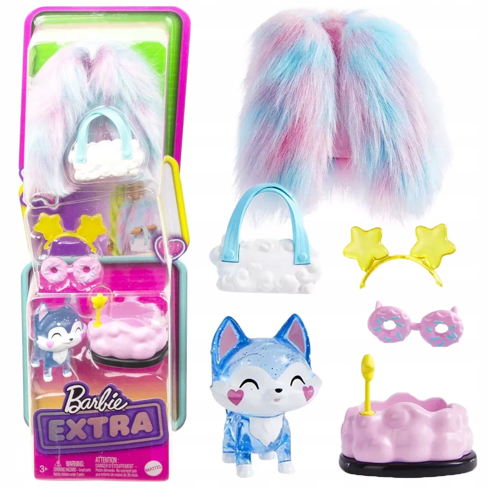 

Barbie Extra Ubranko Akcesoria Zwierzątko Zestaw