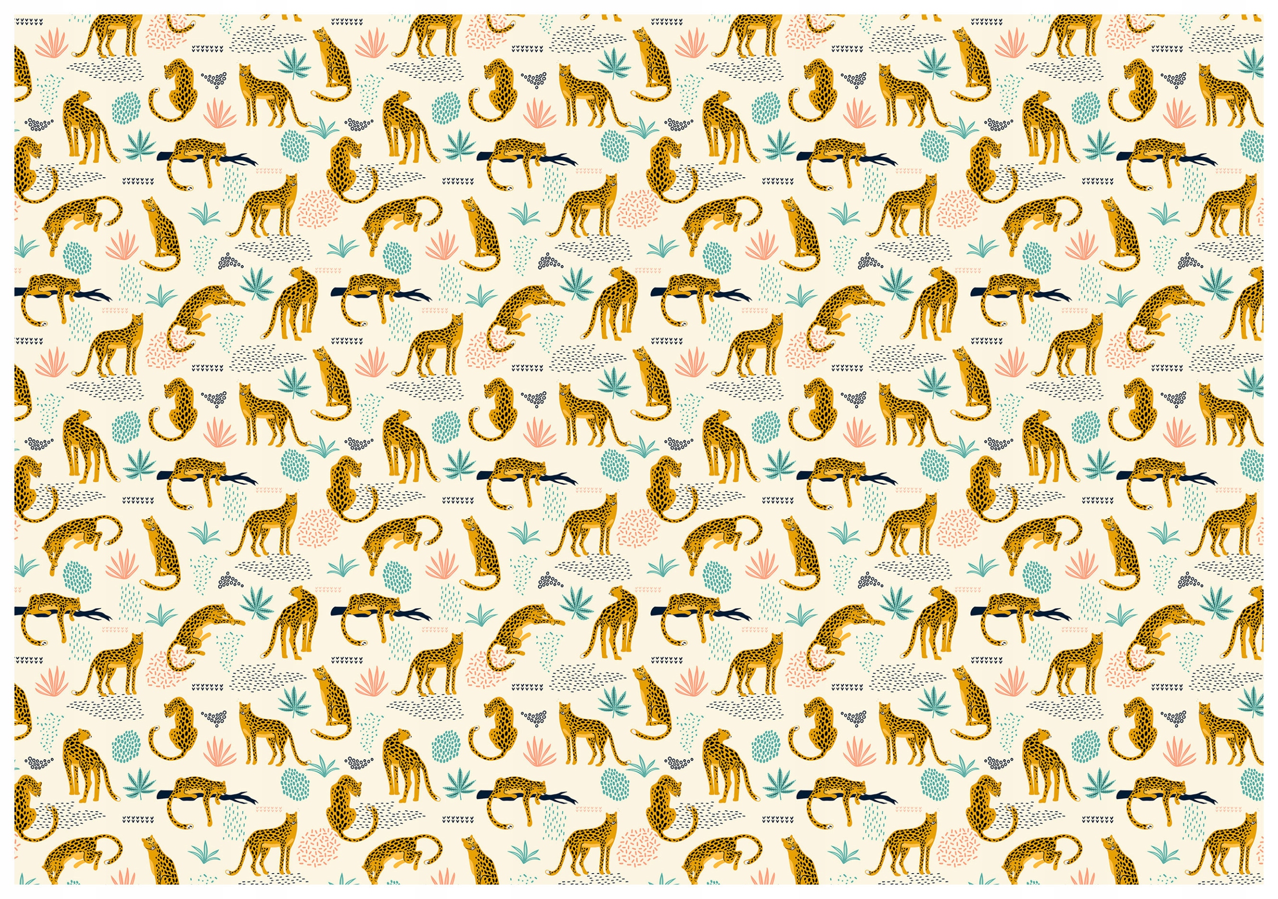 Dětská fototapeta Leopardi Boho a Tráva 368x254, vinylová lepidlo