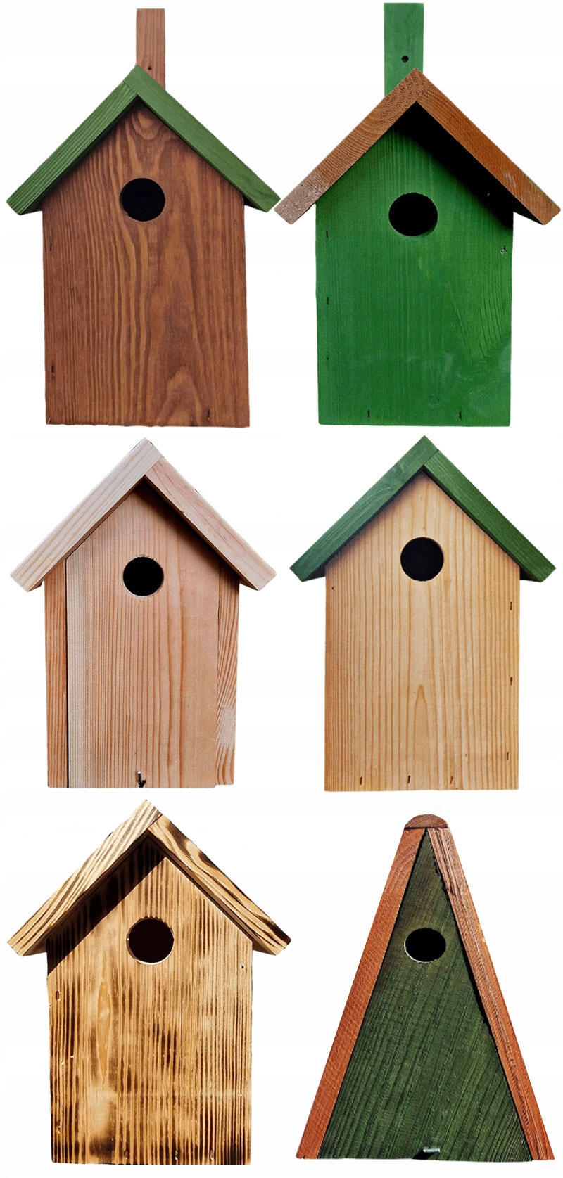 BUDKI LĘGOWE DLA PTAKÓW Z DREWNA, drewniania, solidna i łatwy montaż Wysokość produktu 25 cm