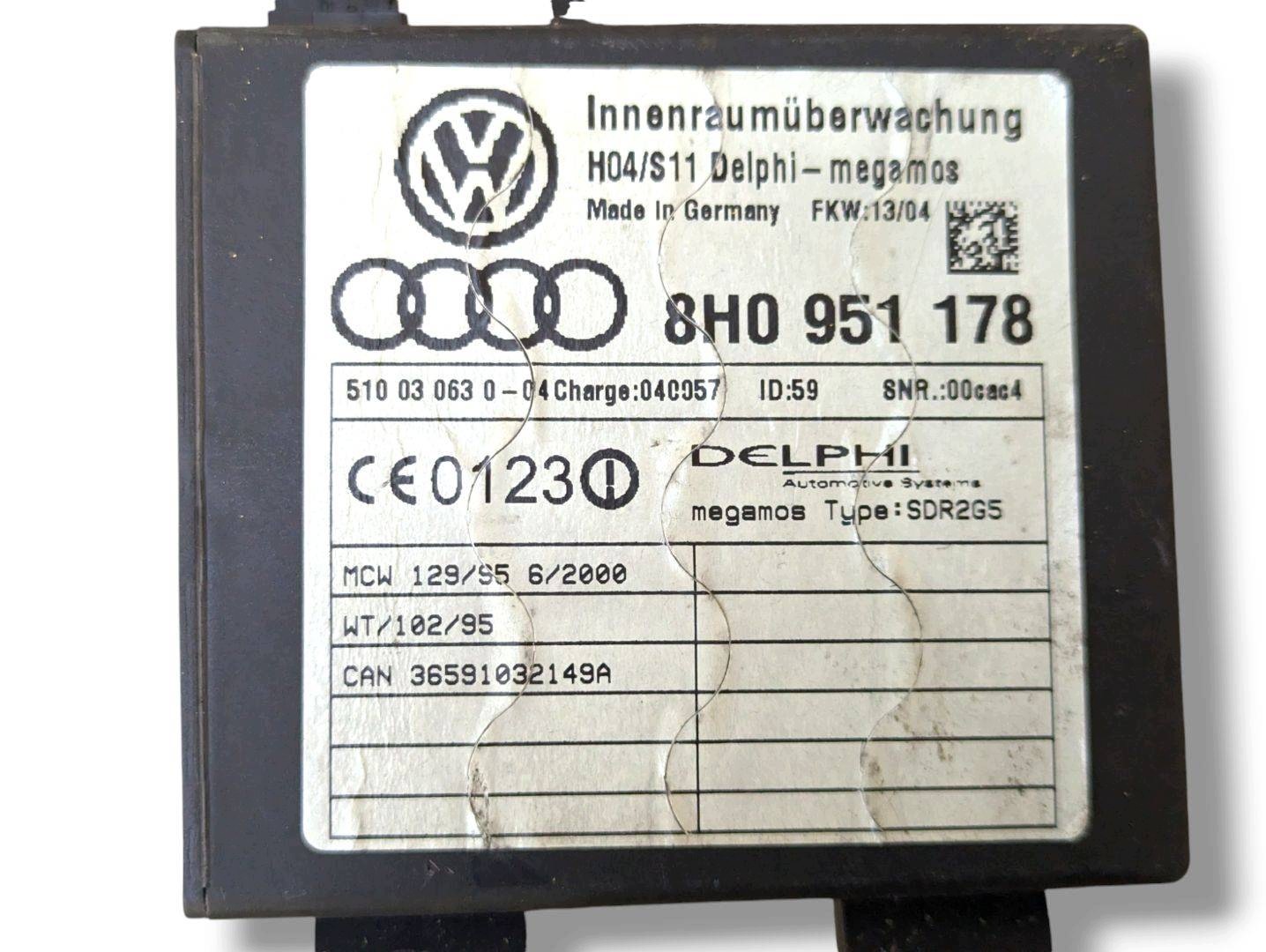 Module alarmu Audi A4 B6 2004 8H0951178