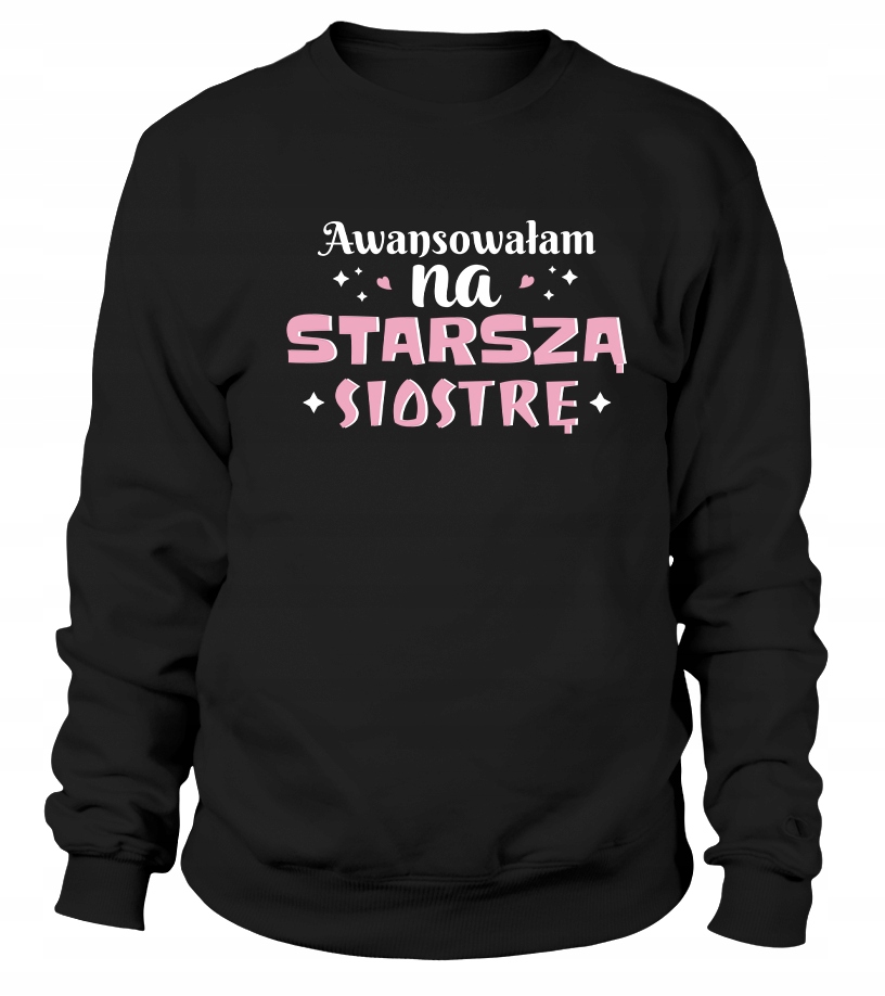 Mikina Povýšila jsem ji na starší sestru 3XL Černá