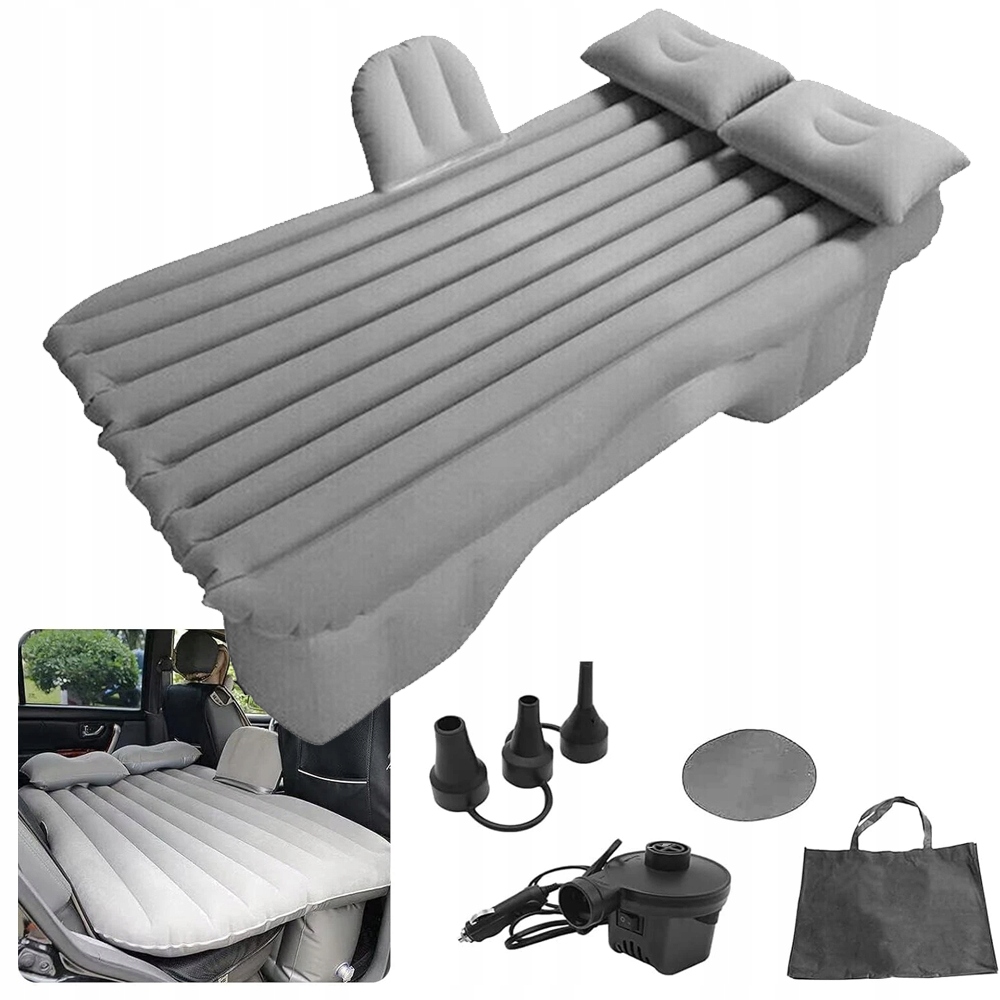 Matrace S Elektrickou Pumpou A 2 Polštáři Pro Kempování, Šedá