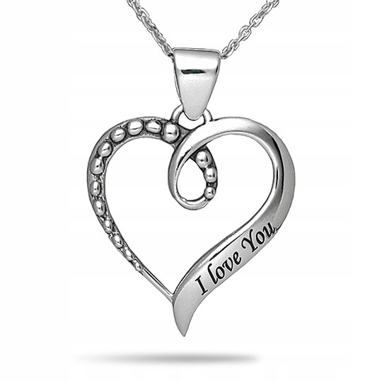 

srebrne serduszko 925 prezent walentynki +grawer