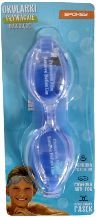 Spokey Okulary pływackie dla dzieci 15cm granatowe