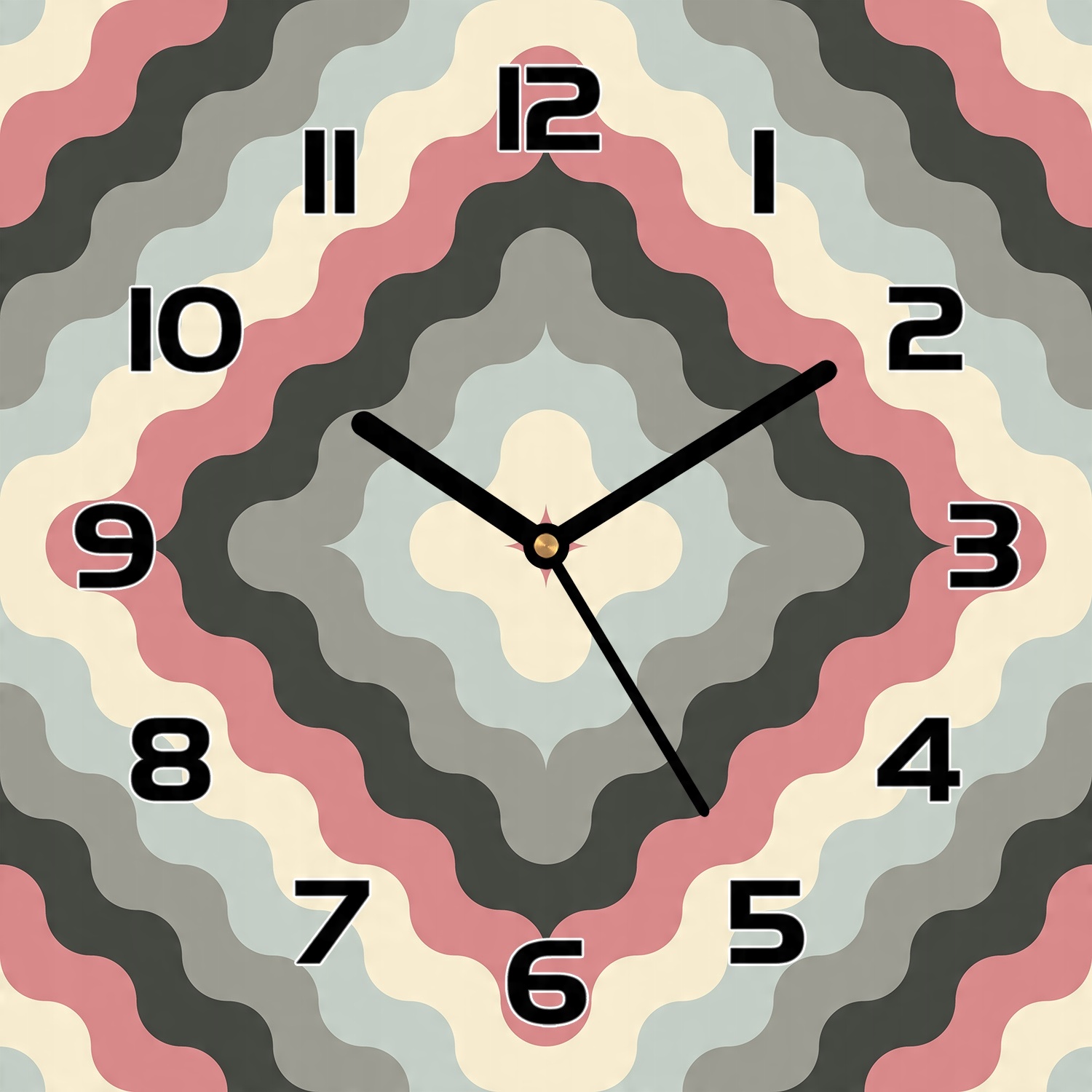 

Ścienny zegar szklany na ścianę Retro iluzja 30x30