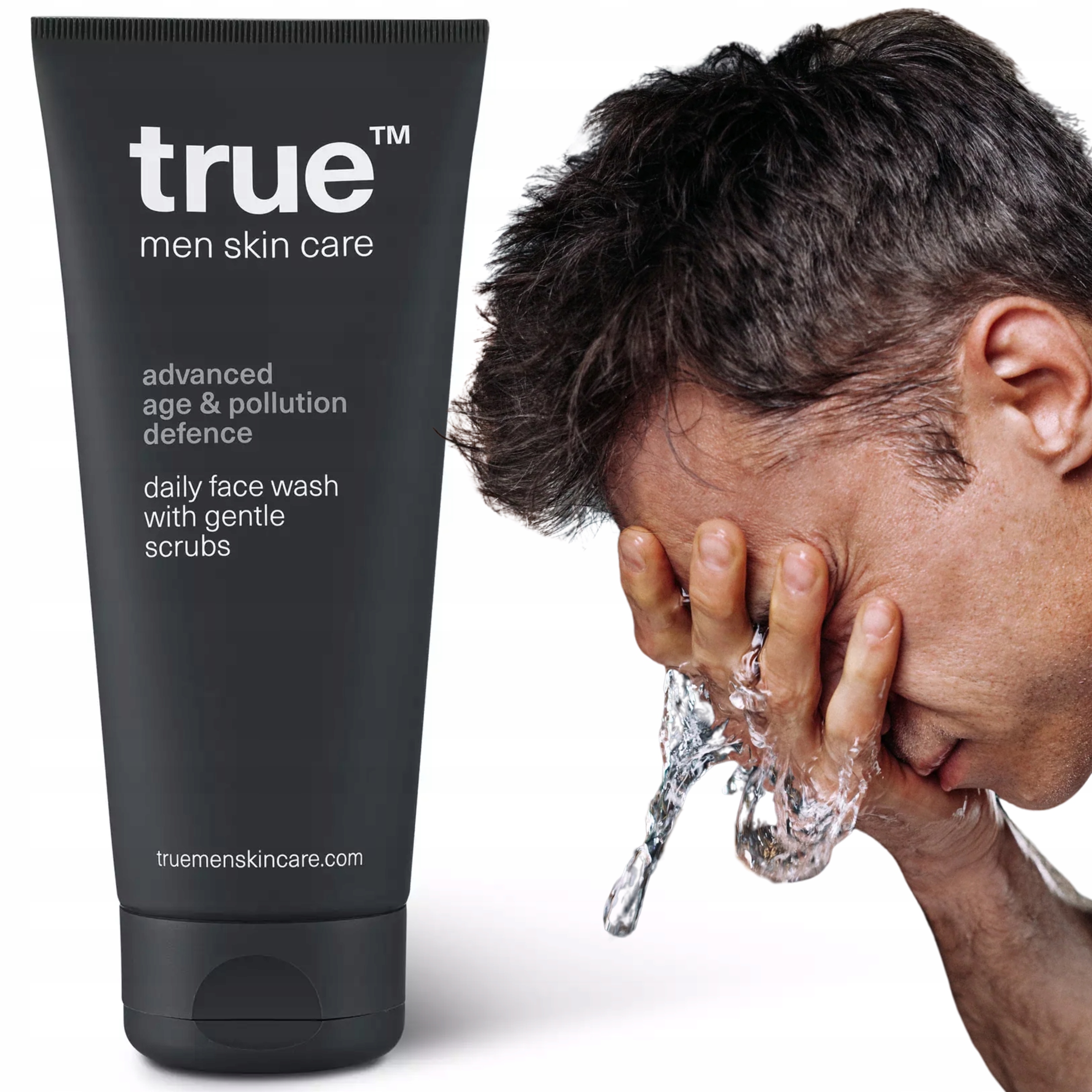 Gel na mytí obličeje True Men Skin Care Daily Face Wash s peelingem 200 Ml