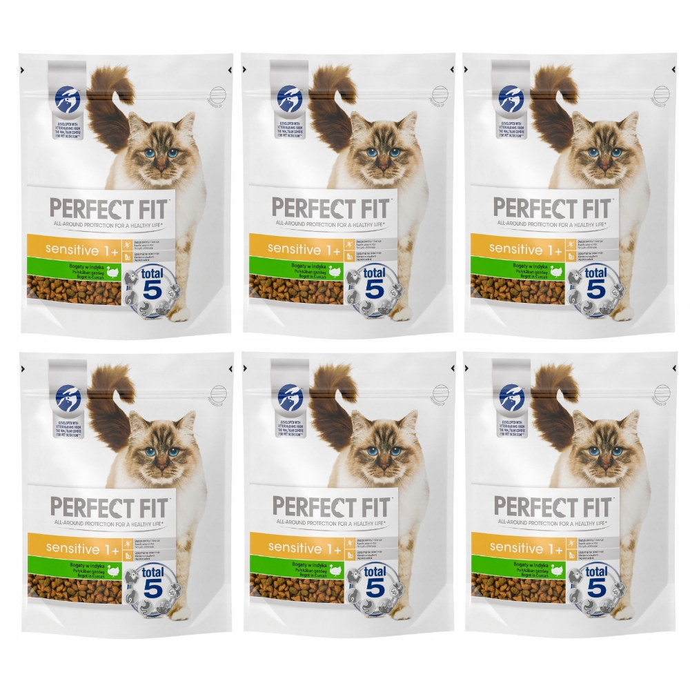 Levně Perfect Fit Sensitive 1+ pro kočky 6 x 750g