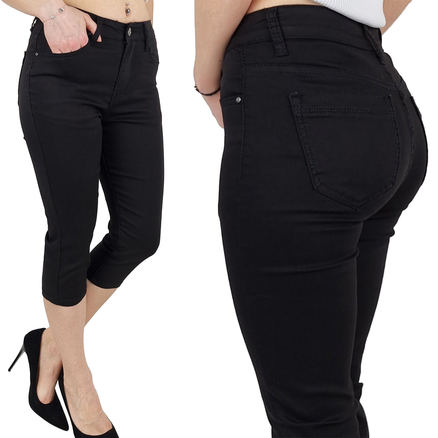 

Damskie Spodnie Jeansowe Rybaczki 3/4 Młodzieżowe