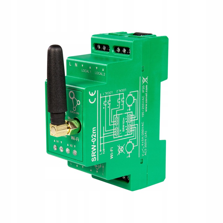 

Sterownik rolet modułowy wifi Zamel Supla SRW-02m
