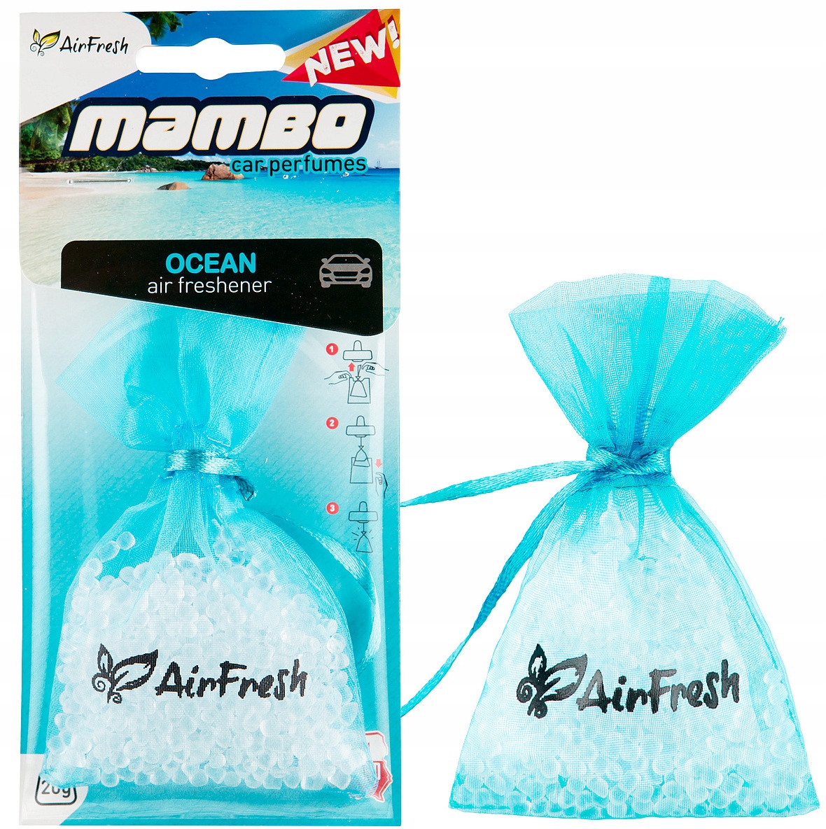 ZAPACH SAMOCHODOWY ZAWIESZKA WORECZEK, OCEAN EAN (GTIN) 5901549832754