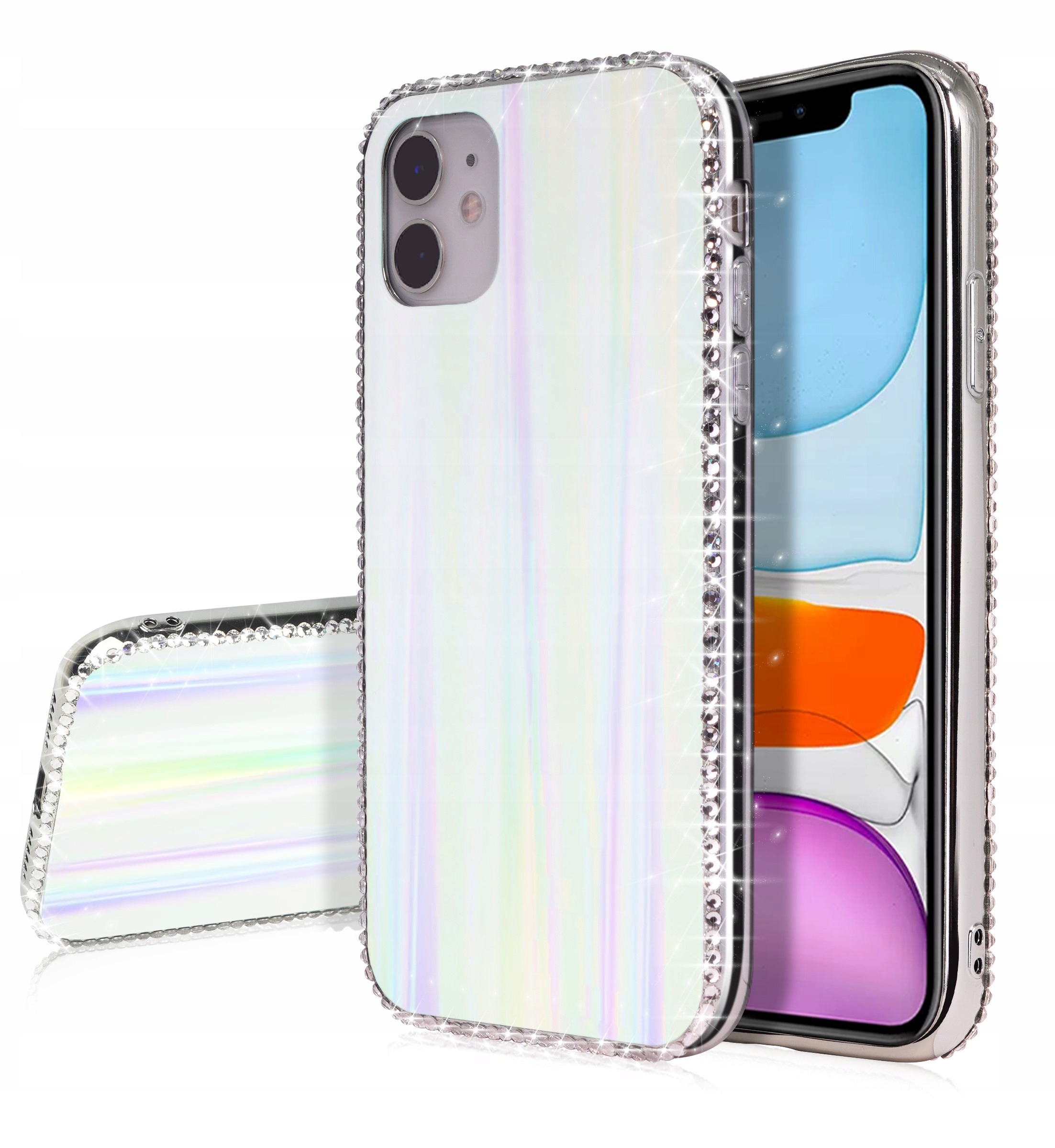 

Etui glass case hologram cyrkonie Samsung S20 Fe