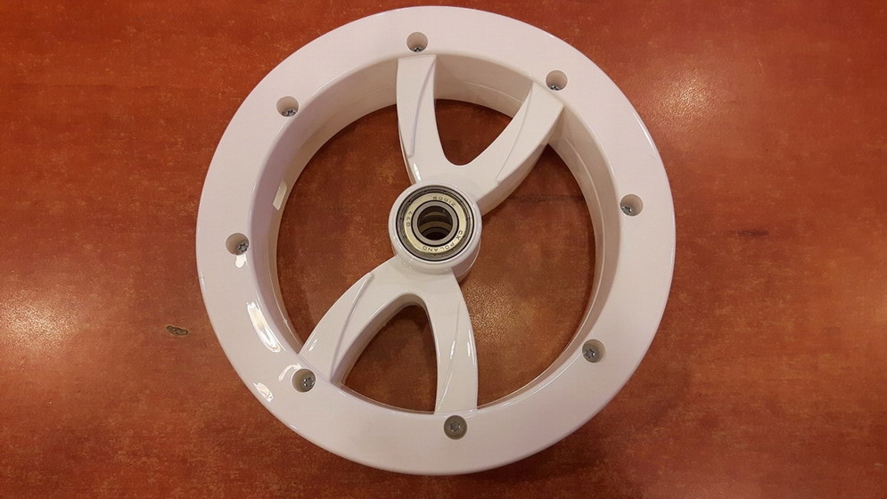 Obręcz, felga do wózka 10x1.75 H165 BIAŁA (przód), RIKO, Adamex itp. Rodzaj kół Pompowane