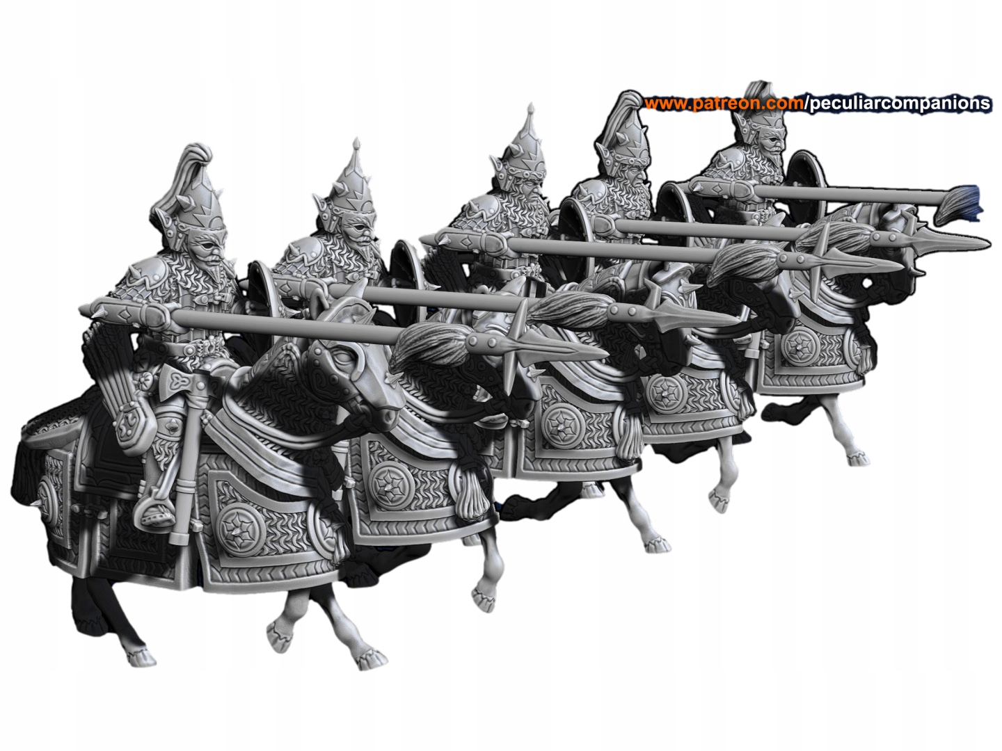 Turko-Mongol Dark Elfs Heavy Lancers - x1