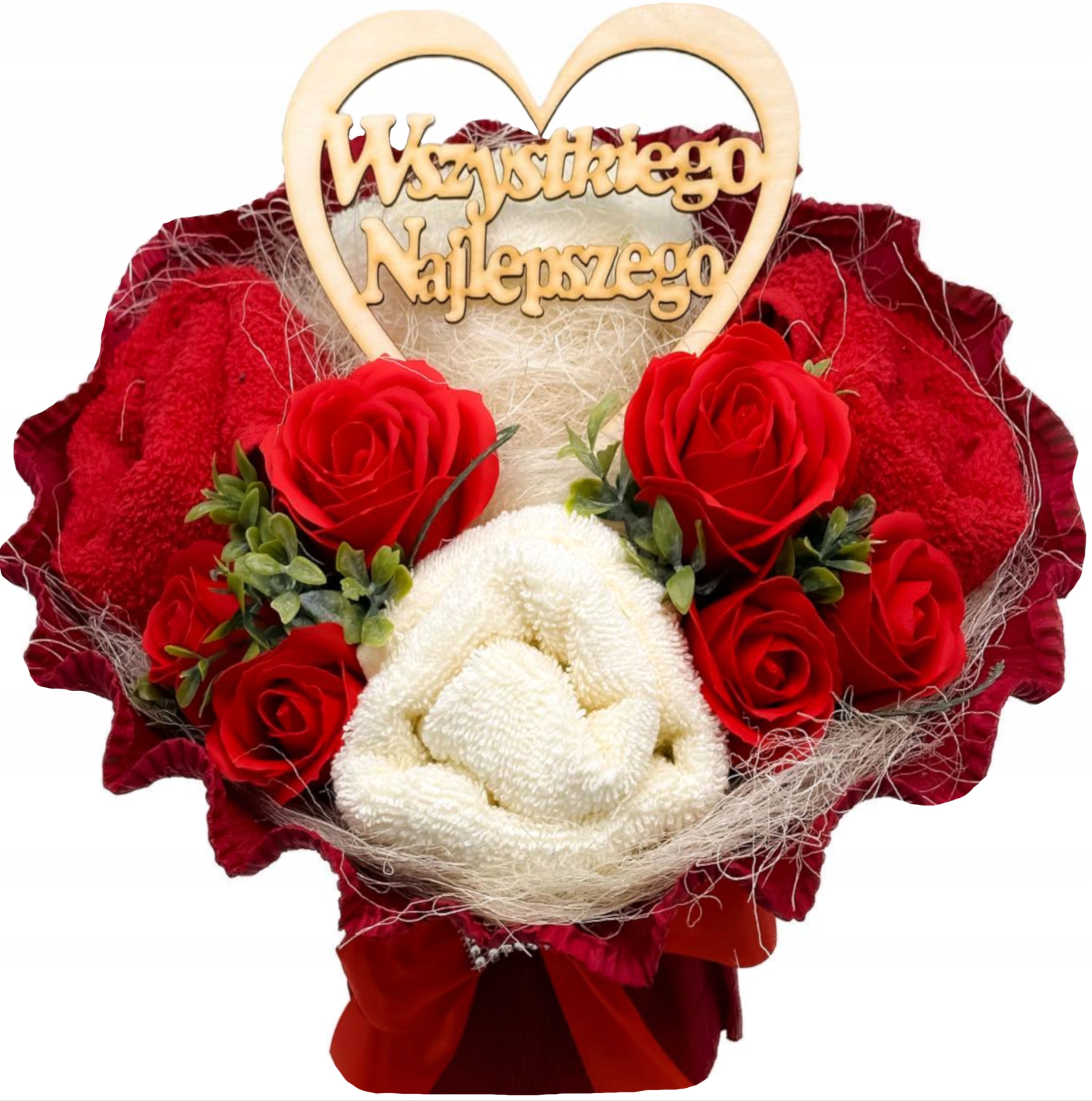 Piękny bukiet ręczników Prezent na Rocznicę ślubu Wymiary ręcznika 50x100cm