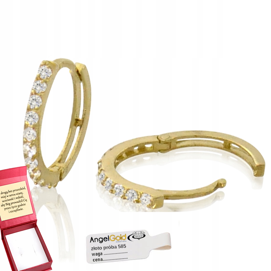 Zlaté Náušnice S Kulatými Kroužky Ze Zlata 585